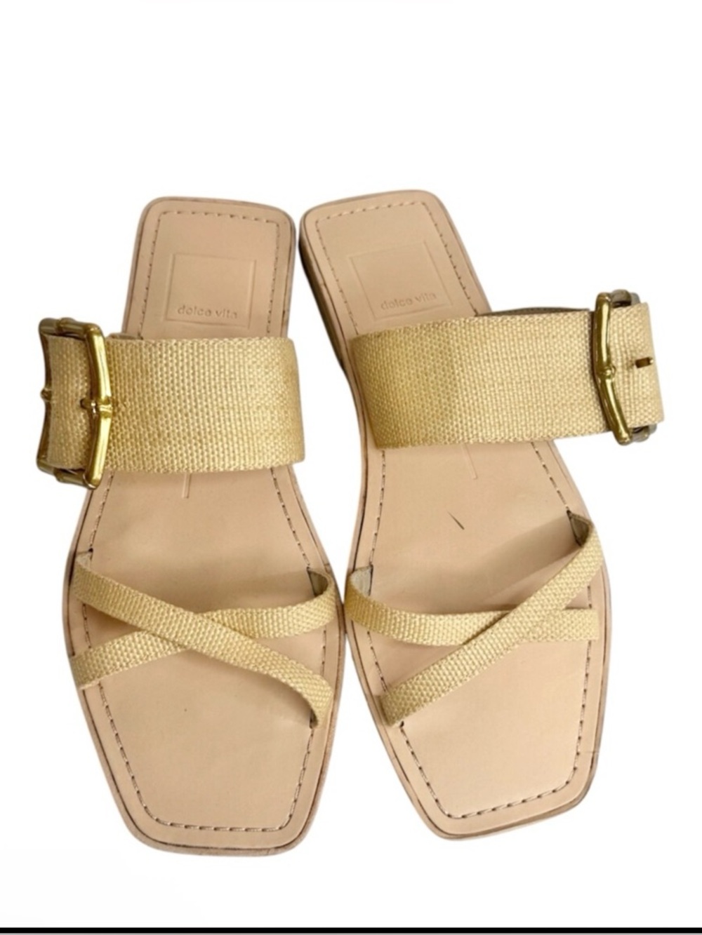 Dolce Vita Lowyn  Natural Raffia Sandal Size 6